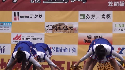 最強世代チア演技①（雨中の寒空スカートが舞いまくり）