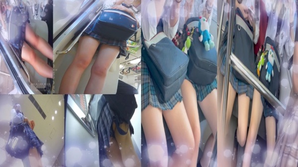 青★赤　JK達の太もも観察