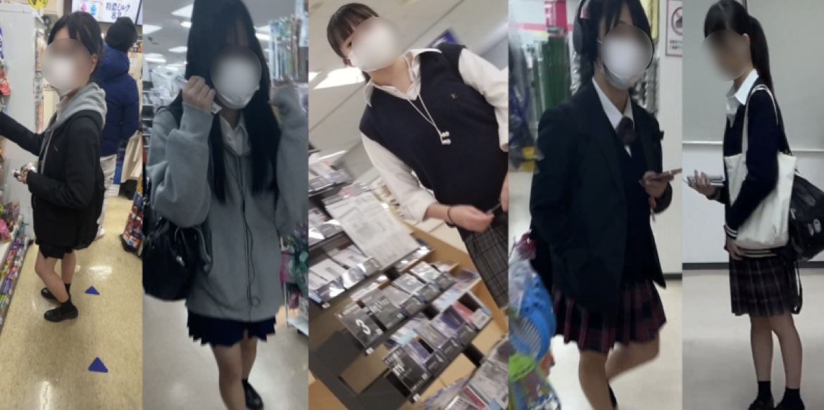 盗撮風オムニバス⑥ 制服集(黒)